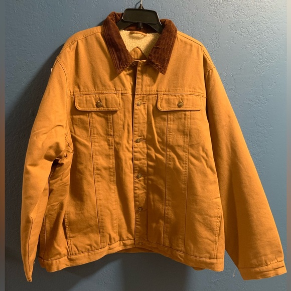 High Noon Other - High Noon Sherpa Lined Brown Men’s Chore Work Jacket Coat Size 2XL TL (NWOT)